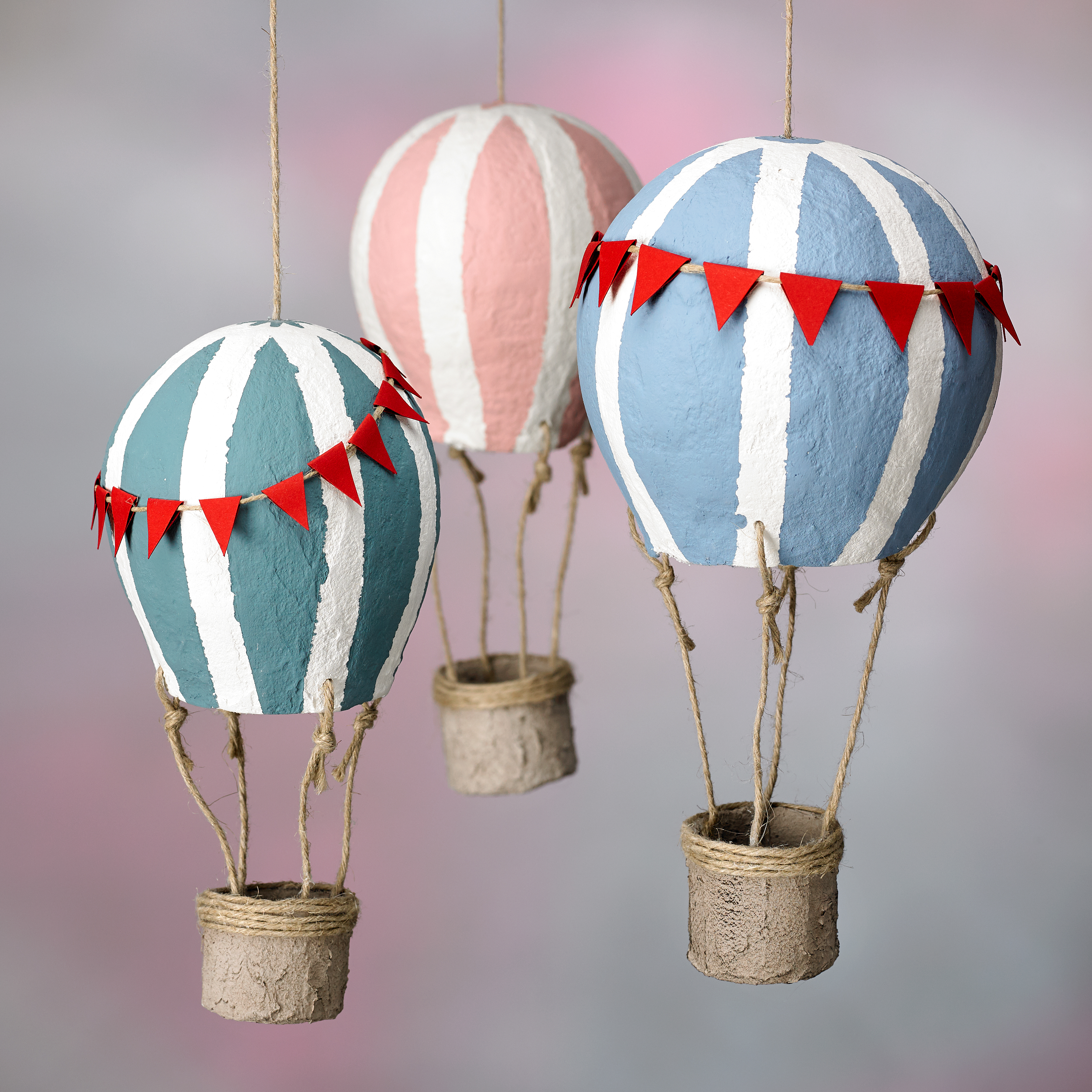 Luftballong i papier maché